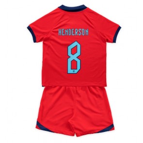 Anglie Jordan Henderson #8 Dětské Venkovní dres komplet MS 2022 Krátký Rukáv (+ trenýrky)